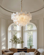 Cavine Pink Glass Flower Chandelier