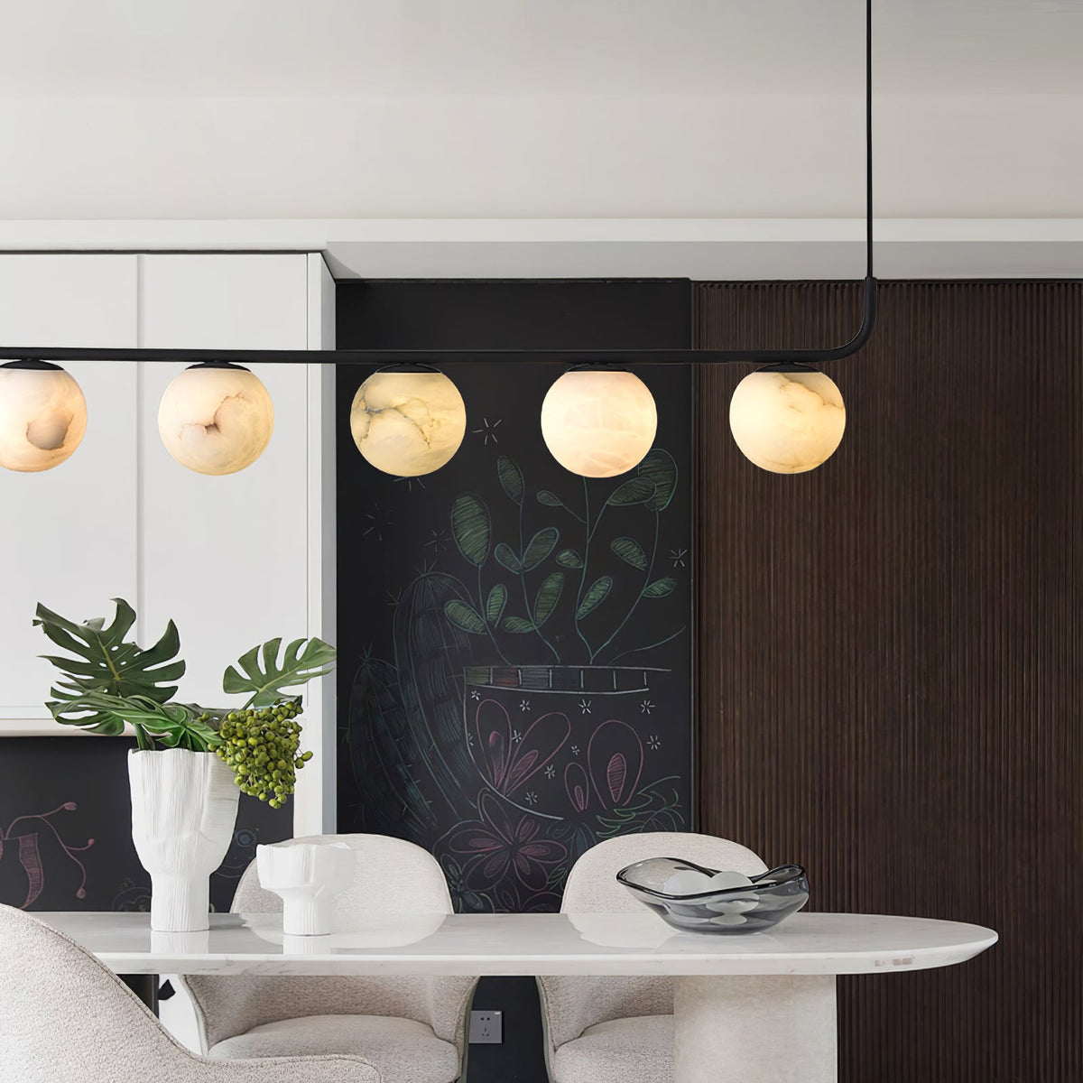 Eloryra Modern Minimalist Suspension Alabaster Pendant Lamp
