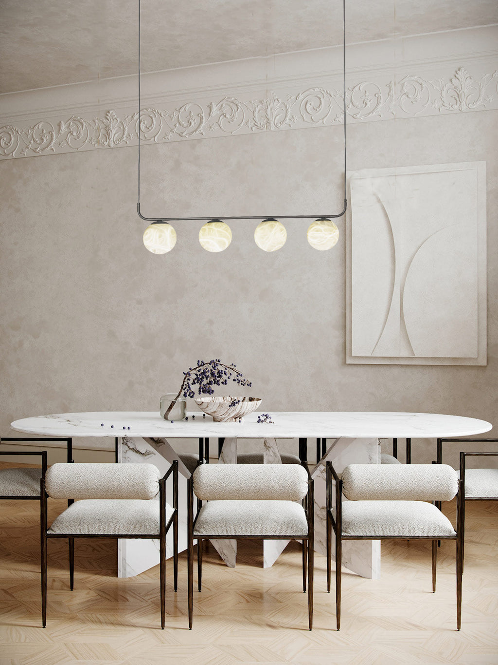 Eloryra Modern Minimalist Suspension Alabaster Pendant Lamp