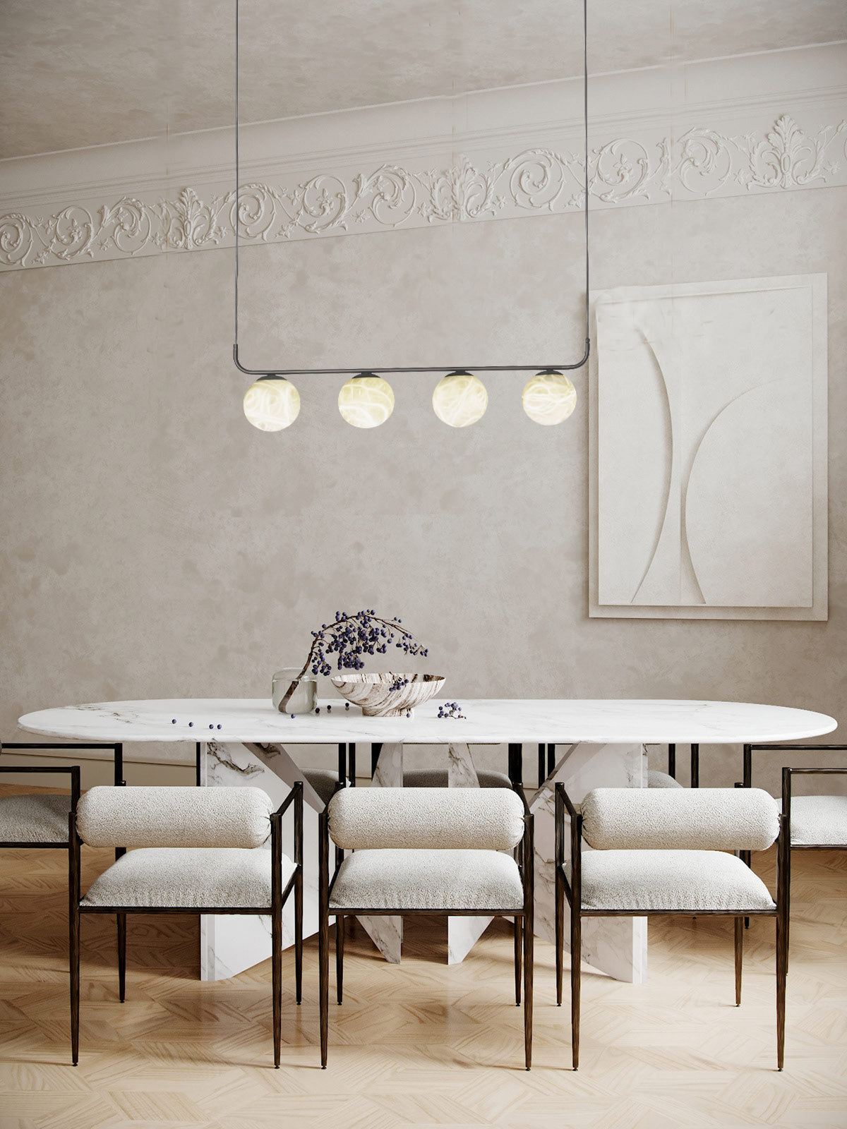 Eloryra Modern Minimalist Suspension Alabaster Pendant Lamp