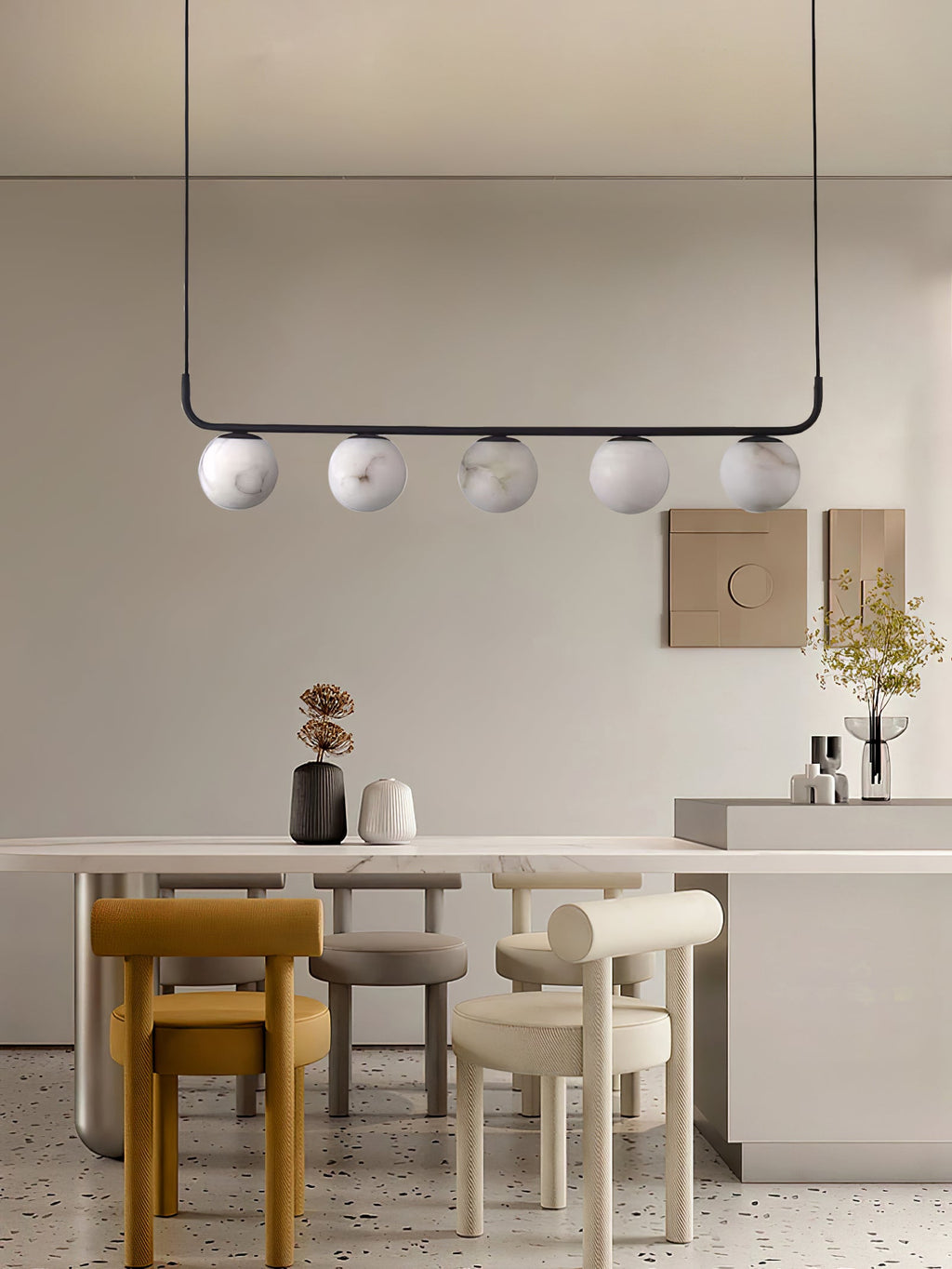 Eloryra Modern Minimalist Suspension Alabaster Pendant Lamp