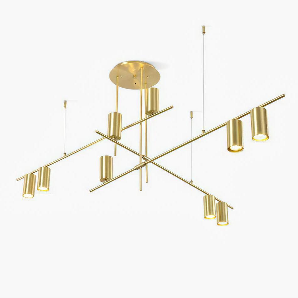 Lustra Chandelier Tribes Brass Linear Cylinder
