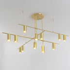 Lustra Chandelier Tribes Brass Linear Cylinder
