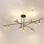 Lustra Chandelier Tribes Brass Linear Cylinder