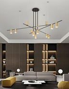 Lustra Chandelier Tribes Brass Linear Cylinder