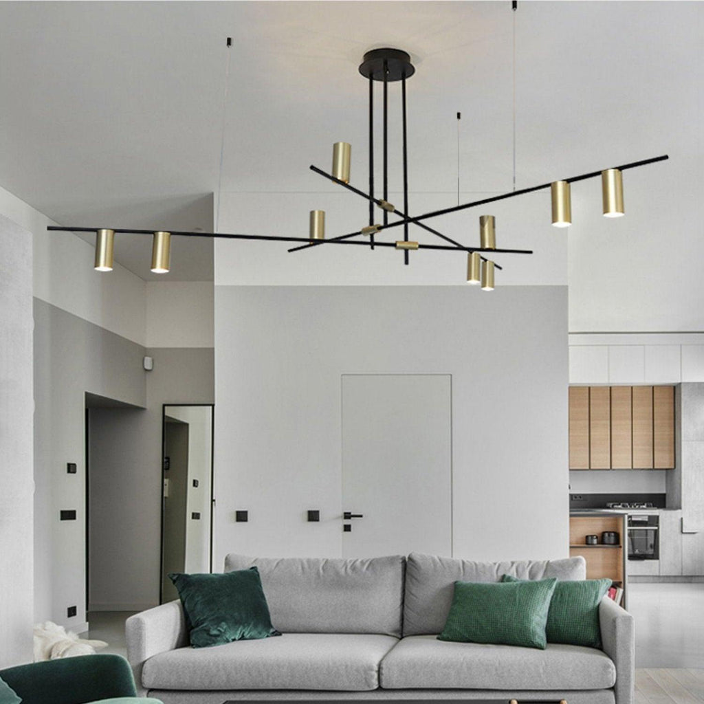 Lustra Chandelier Tribes Brass Linear Cylinder