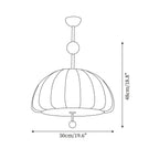 Trigg Pendant Lamp Map-Pattern Fabric
