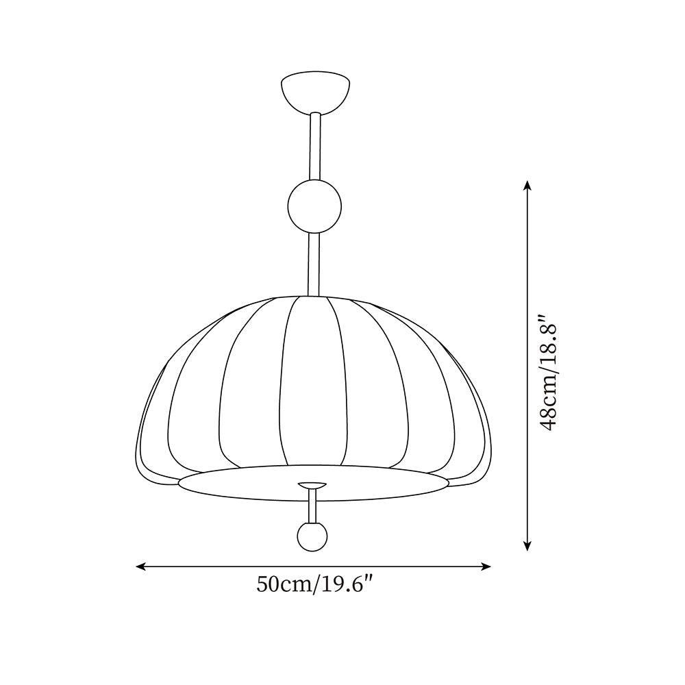 Trigg Pendant Lamp Map-Pattern Fabric