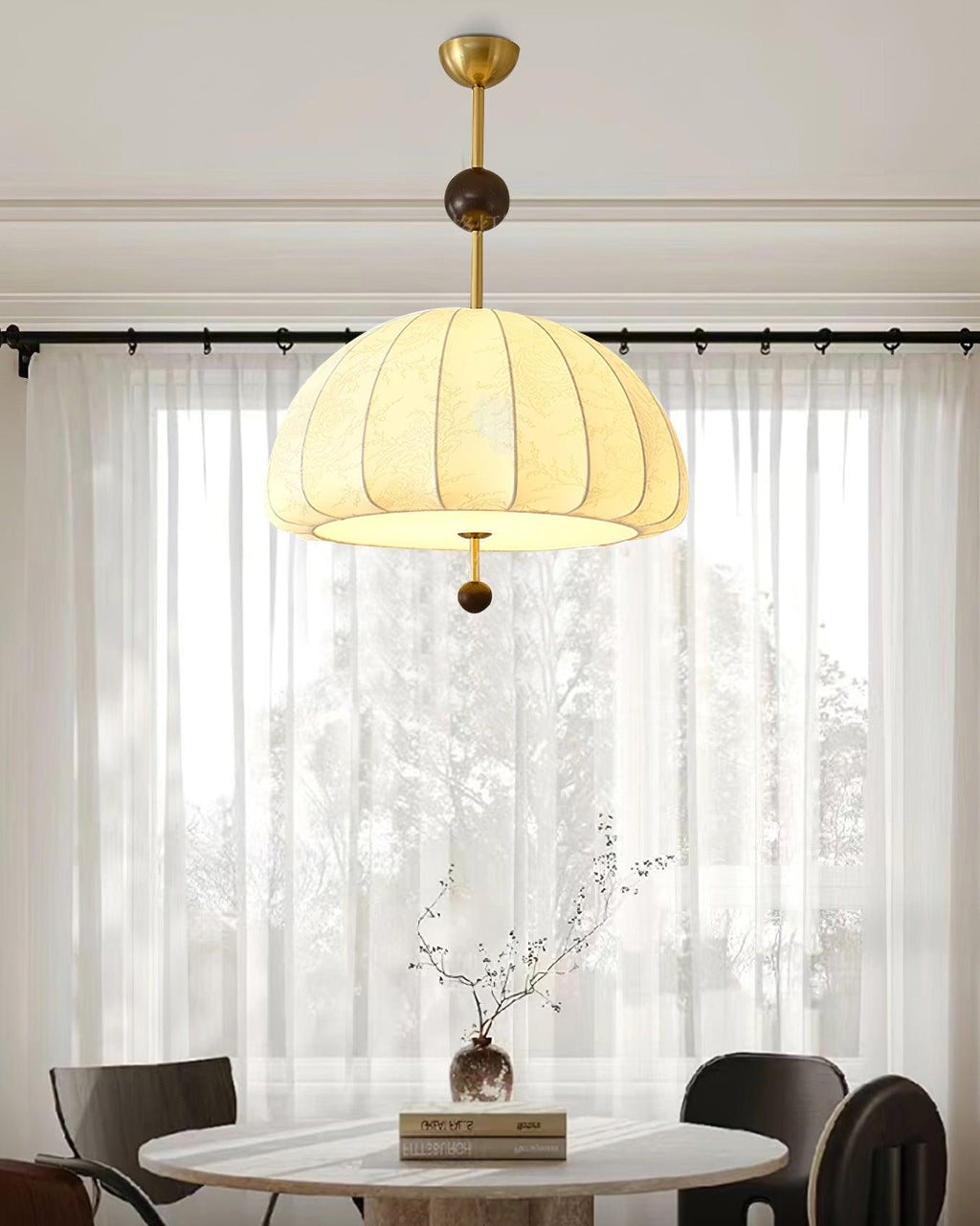 Trigg Pendant Lamp Map-Pattern Fabric