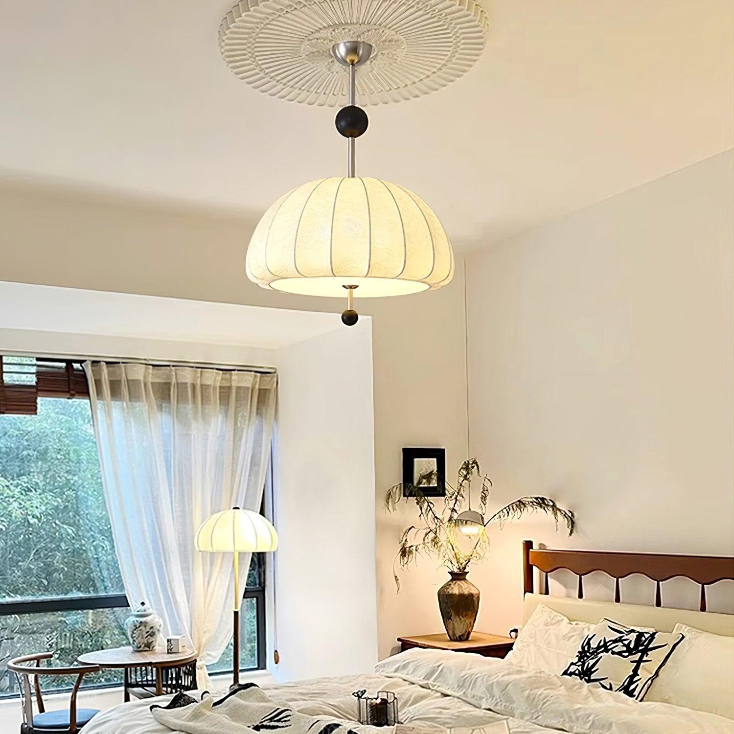 Trigg Pendant Lamp Map-Pattern Fabric