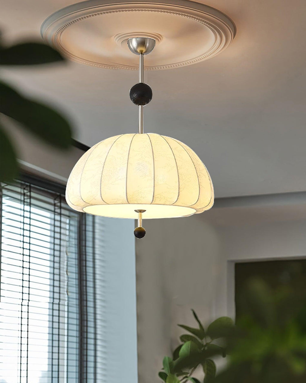 Trigg Pendant Lamp Map-Pattern Fabric