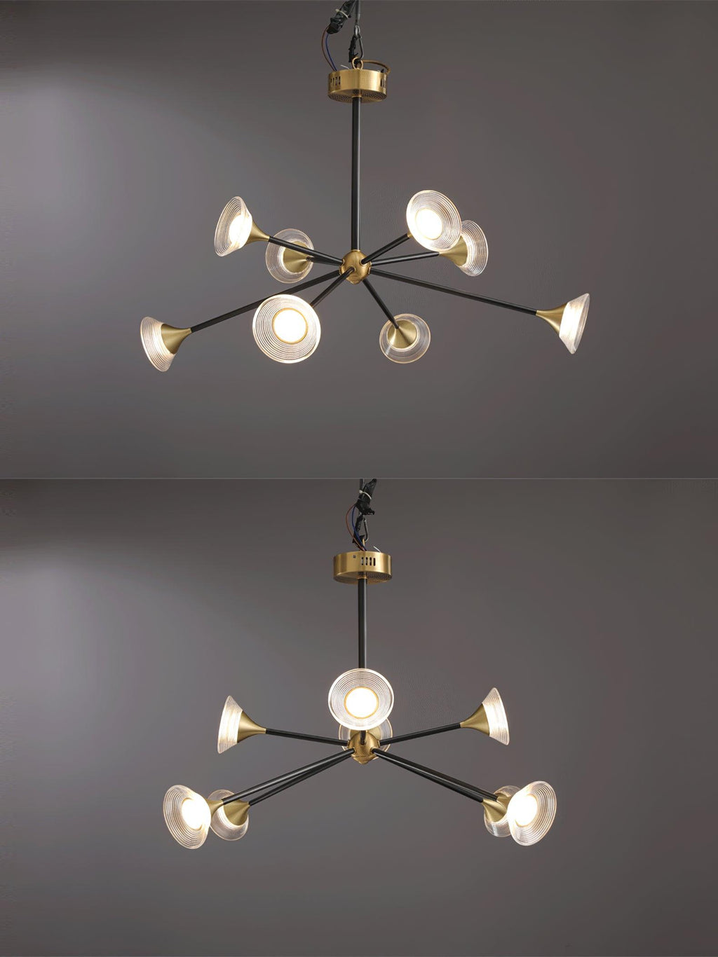 Myzoraris Mid Century Modern Glass Chandelier