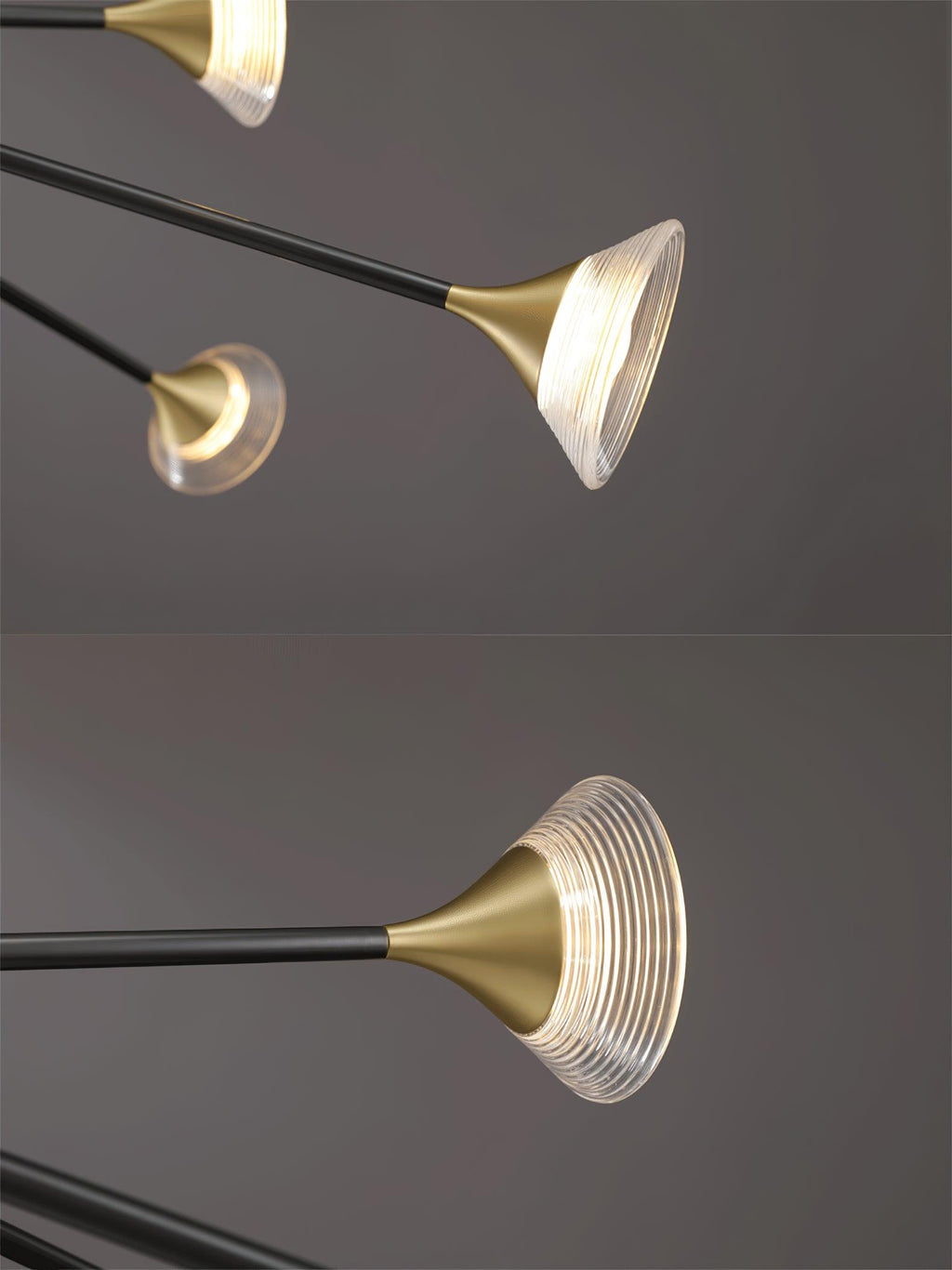Myzoraris Mid Century Modern Glass Chandelier