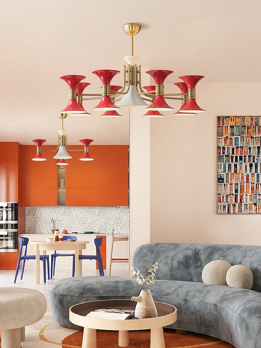 Tromina Contemporary Metal Chandelier