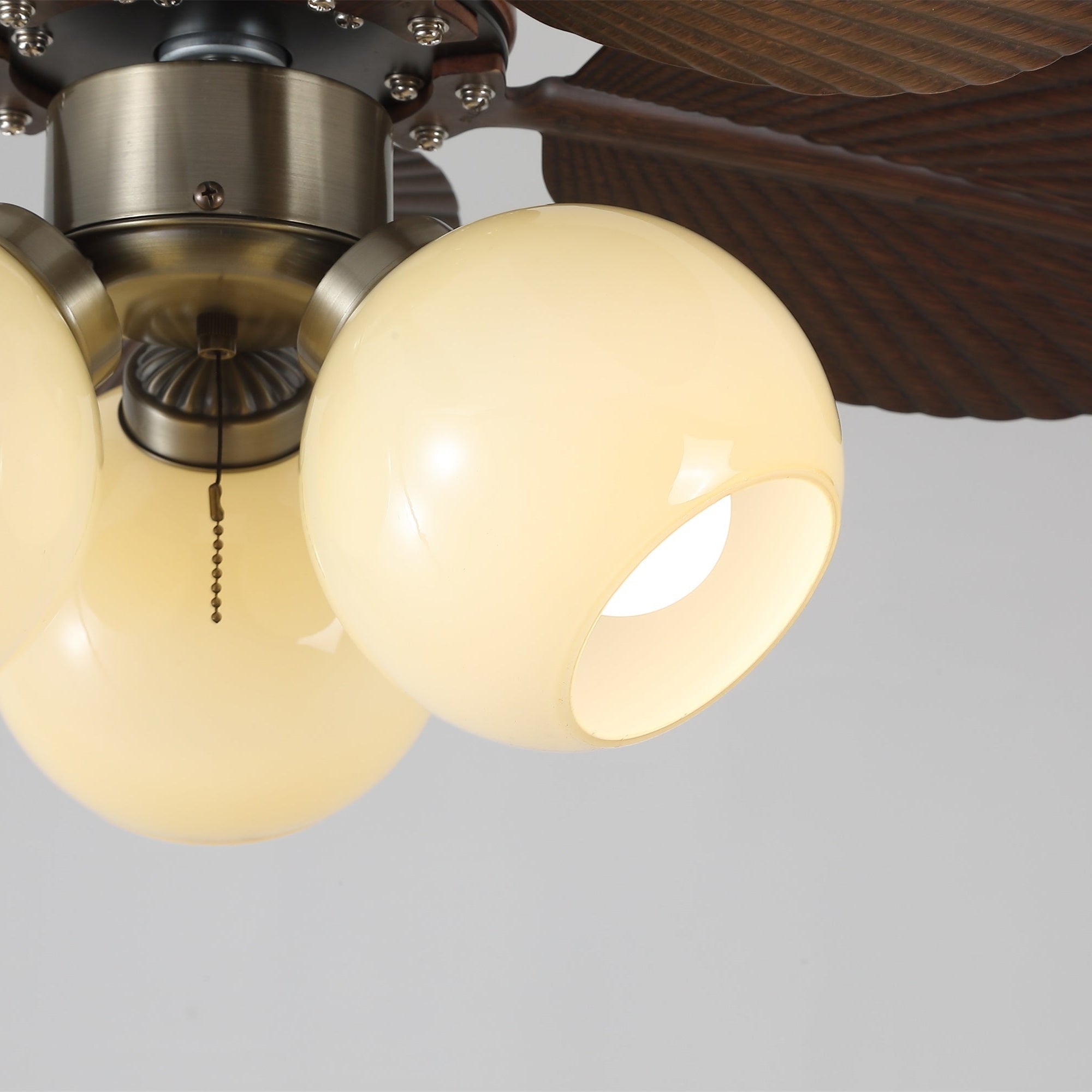 Tropi Modern Metal Ceiling Fan Light