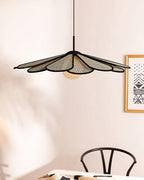 Pendant Lamp Rattan Petal Shade Frame Tropical