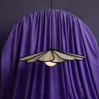 Pendant Lamp Rattan Petal Shade Frame Tropical