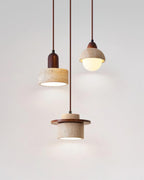 Lunara Multi-Light Pendant  Lamp Set Travertine