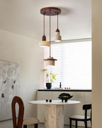 Lunara Multi-Light Pendant  Lamp Set Travertine