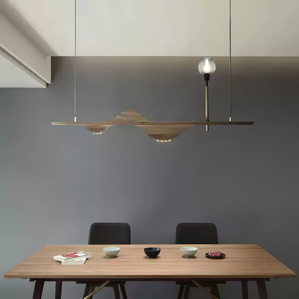 Cushais Wave Wood Pendant Light