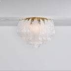 Aurora Ceiling Lamp Murano Petal Hand-Blown Glass Flushmount