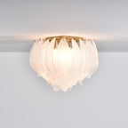 Aurora Ceiling Lamp Murano Petal Hand-Blown Glass Flushmount