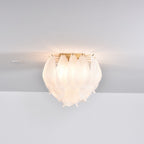 Aurora Ceiling Lamp Murano Petal Hand-Blown Glass Flushmount