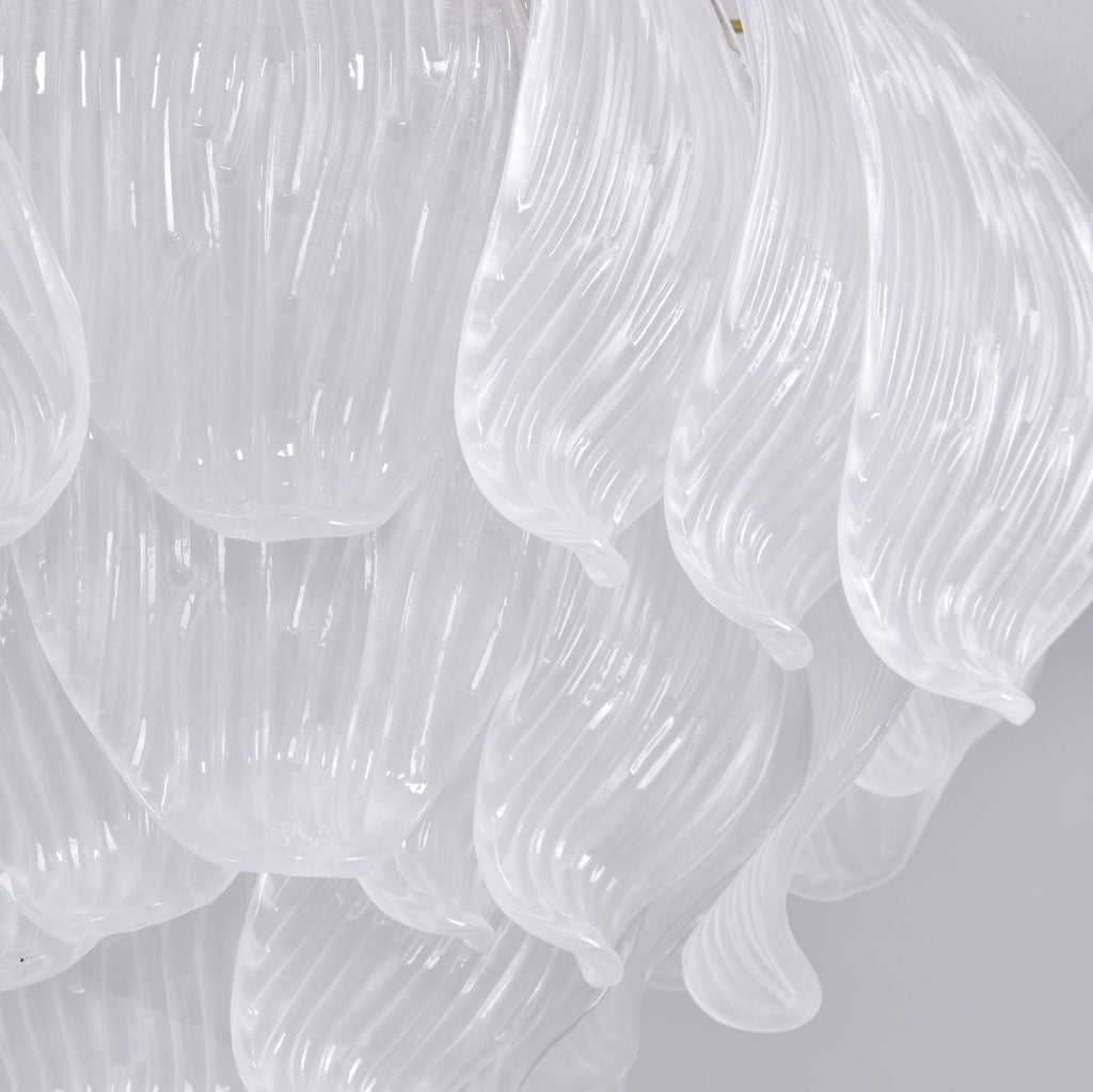 Aurora Ceiling Lamp Murano Petal Hand-Blown Glass Flushmount