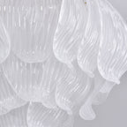 Aurora Ceiling Lamp Murano Petal Hand-Blown Glass Flushmount