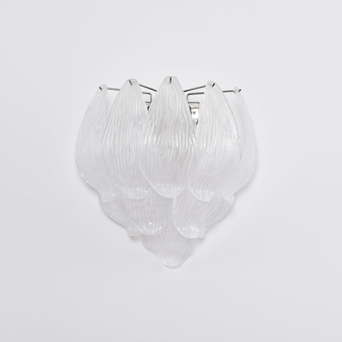 Aurora Wall Lamp Murano Glass Petal Frosted Cascading