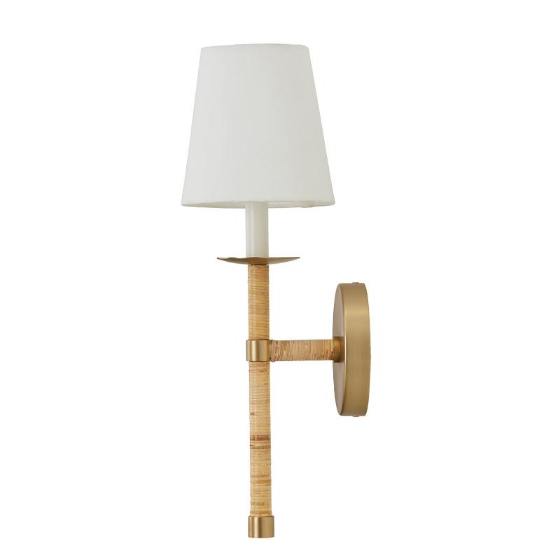 Conoror Elegance Vintage Brass Fabric Wall Lamp
