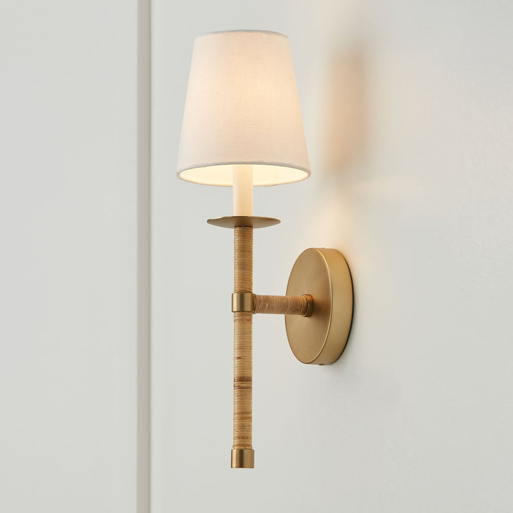 Conoror Elegance Vintage Brass Fabric Wall Lamp