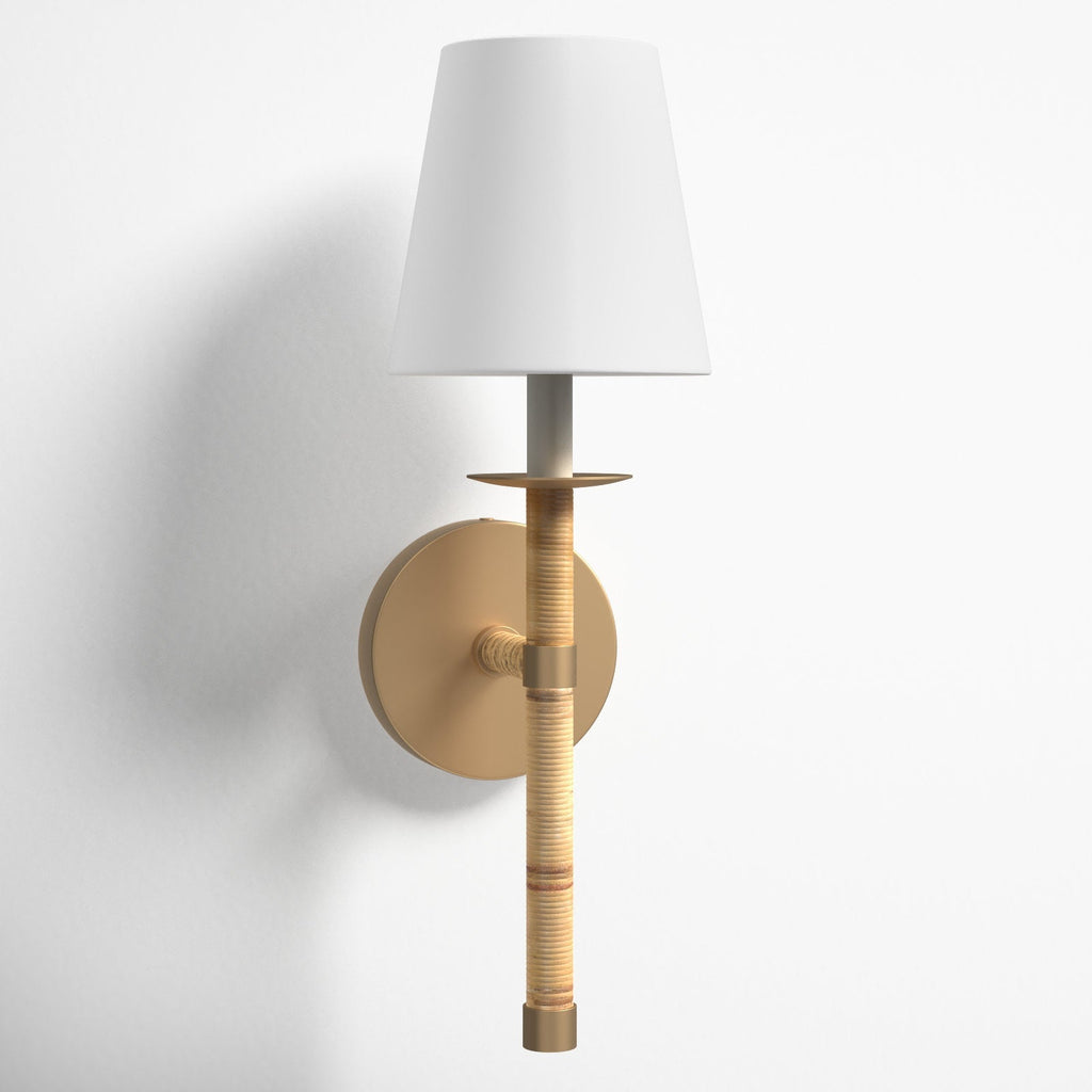 Conoror Elegance Vintage Brass Fabric Wall Lamp