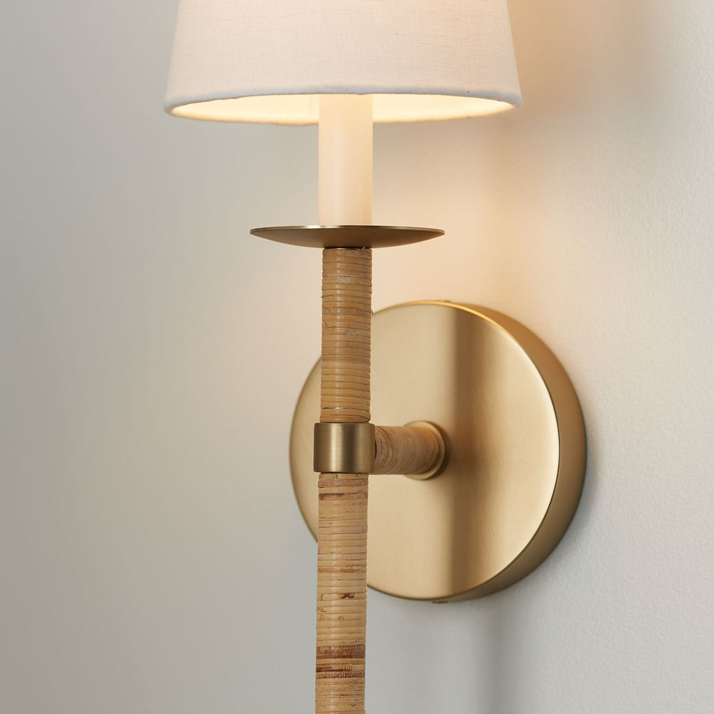 Conoror Elegance Vintage Brass Fabric Wall Lamp
