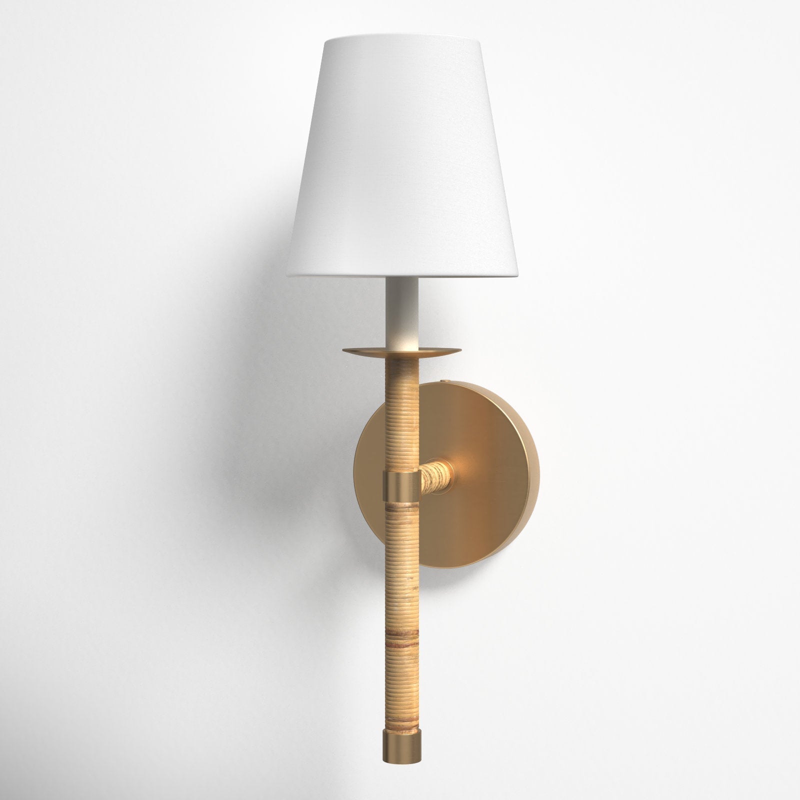 Conoror Elegance Vintage Brass Fabric Wall Lamp
