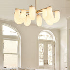 Agatha Chandelier U Shaped Glass Brass Modern