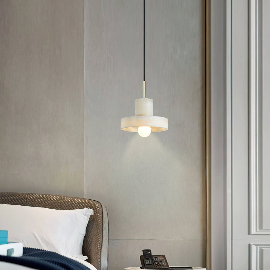 Ritta Pendant Lamp Alabaster Hat-Shape