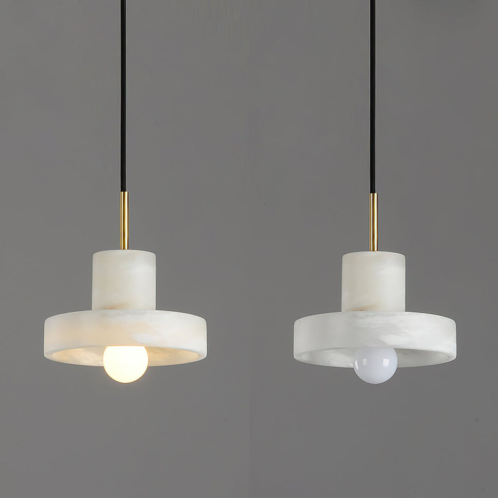 Ritta Pendant Lamp Alabaster Hat-Shape