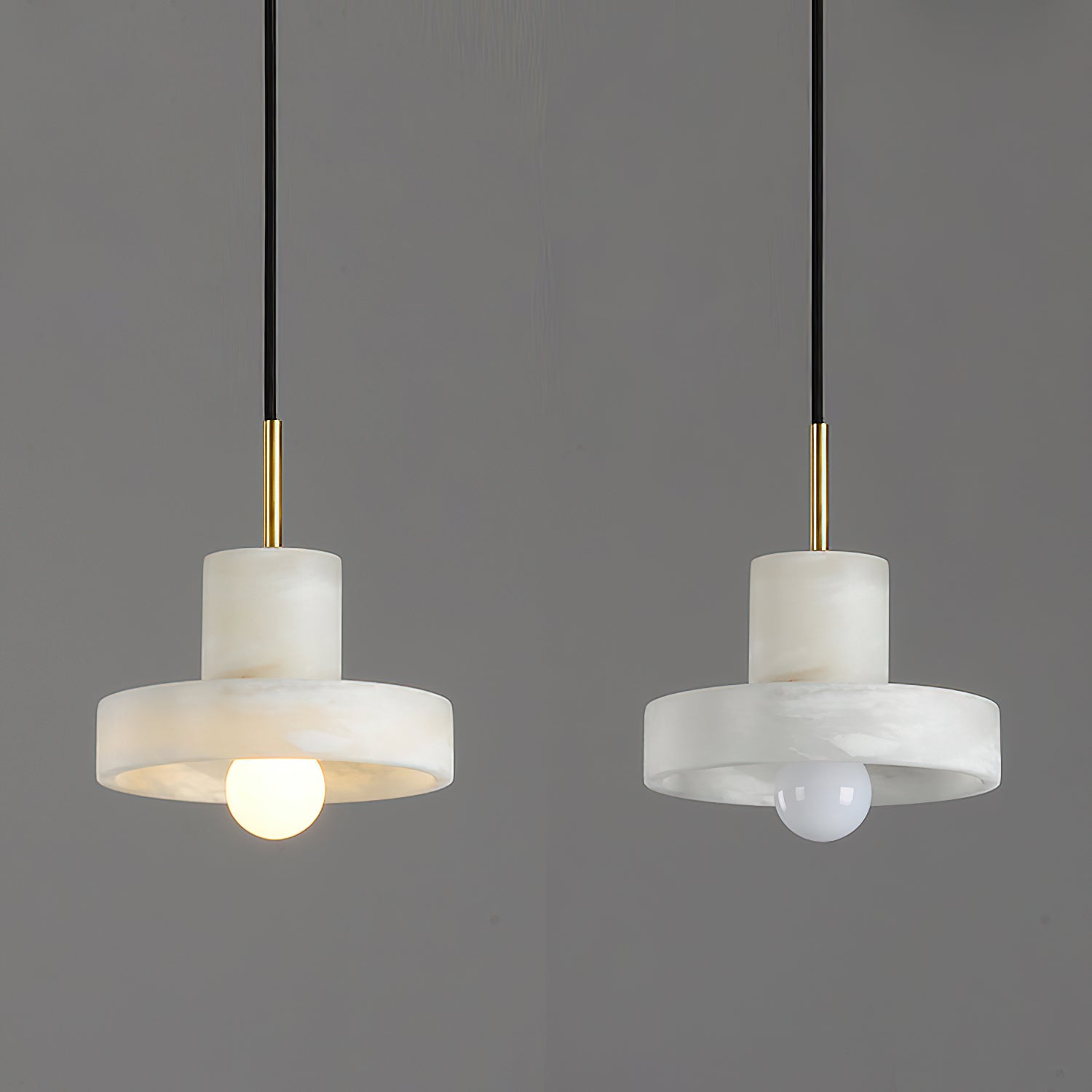 Ritta Pendant Lamp Alabaster Hat-Shape