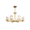 Aursorion Postmodern Luxury Brass Alabaster Chandelier