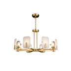 Aursorion Postmodern Luxury Brass Alabaster Chandelier