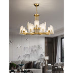Aursorion Postmodern Luxury Brass Alabaster Chandelier