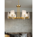 Aursorion Postmodern Luxury Brass Alabaster Chandelier