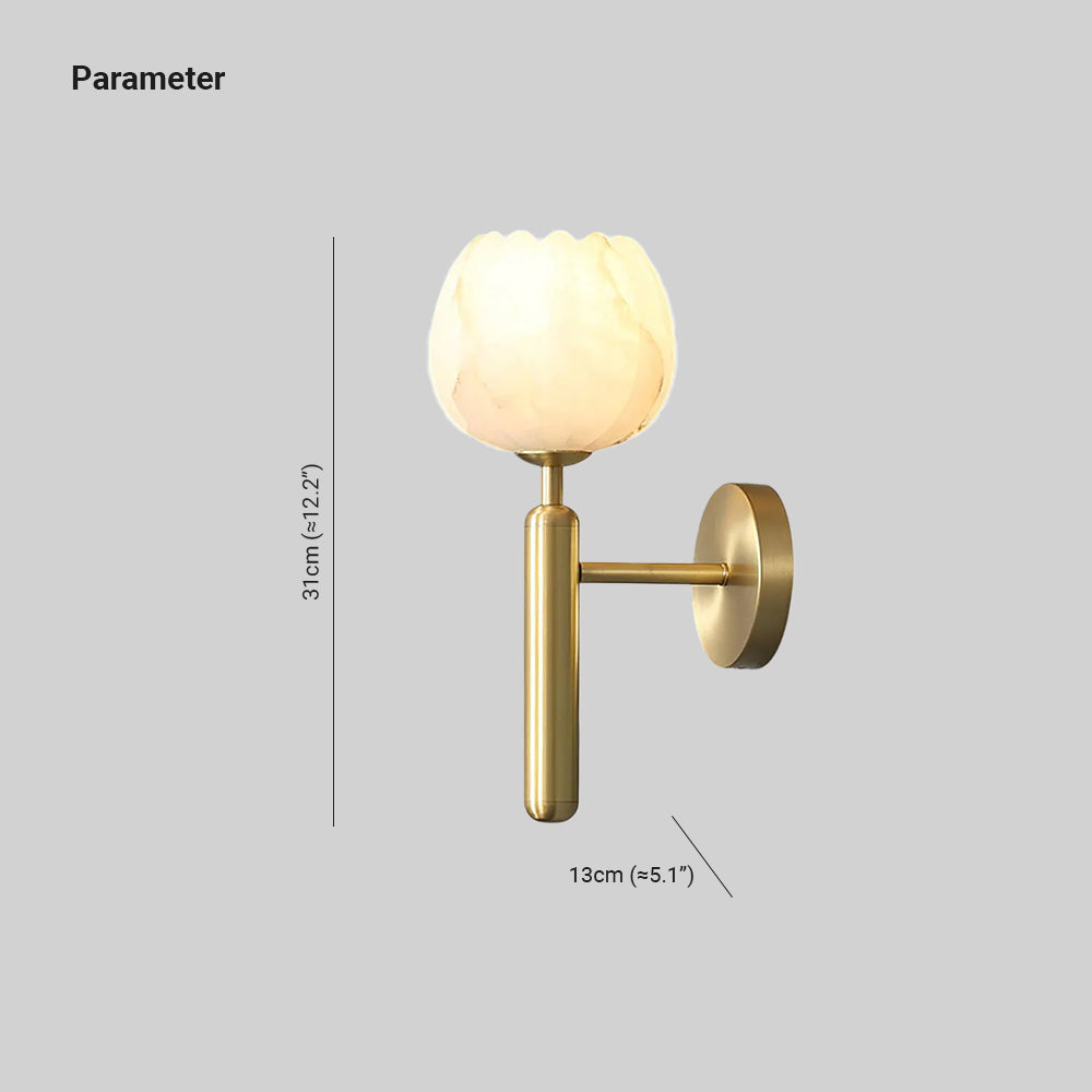 Valentina Alabaster Flowers Wall Lamp - image 2