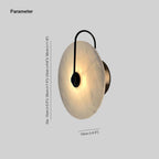 Kristy Alabaster LED Wall Lamp Round Iconic Circular