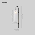Valentina Modern Glass Plug-In Wall Lamp
