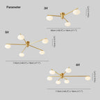 Valentina Modern Glass Black Ceiling Light