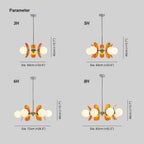 Aira  Chandelier Brown &Orange