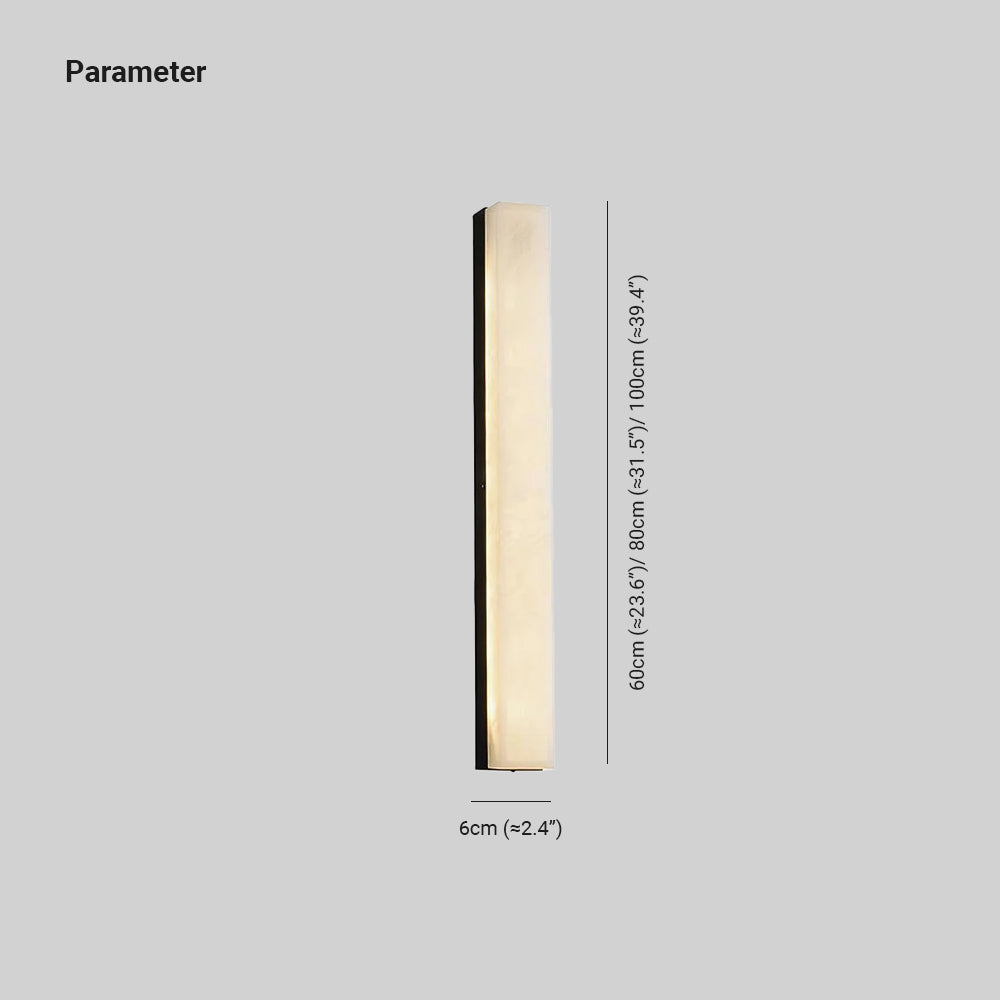 Kristy Linear Brass  Alabaster Wall Lamp