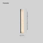Kristy Linear Brass  Alabaster Wall Lamp